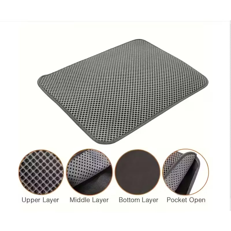 Double Layer Cat Litter Mat Anti-Slip