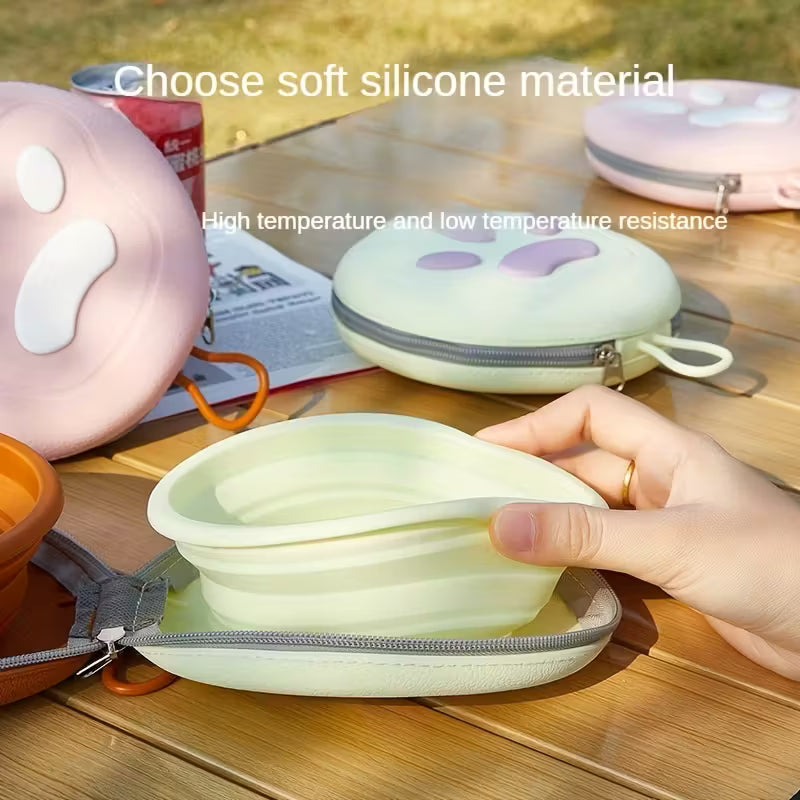 Pet Dog Travel Silicone Bowl