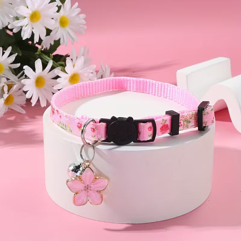 Floral Charm Pet Collar