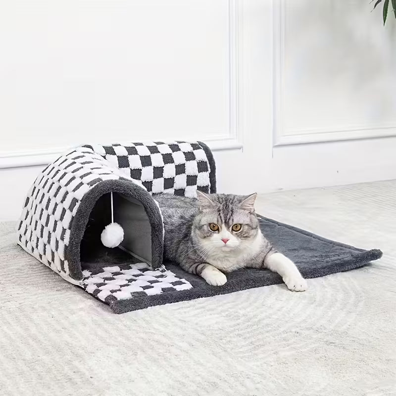 Cat Grey Tunnel Bed