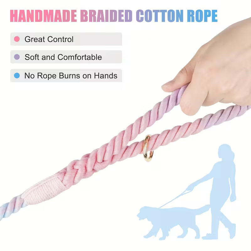 Strong & Stylish Braided Rope Dog Leash
