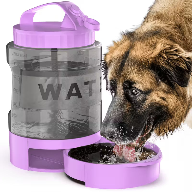 Portable Dog Water Bottle with Built-In Bowl