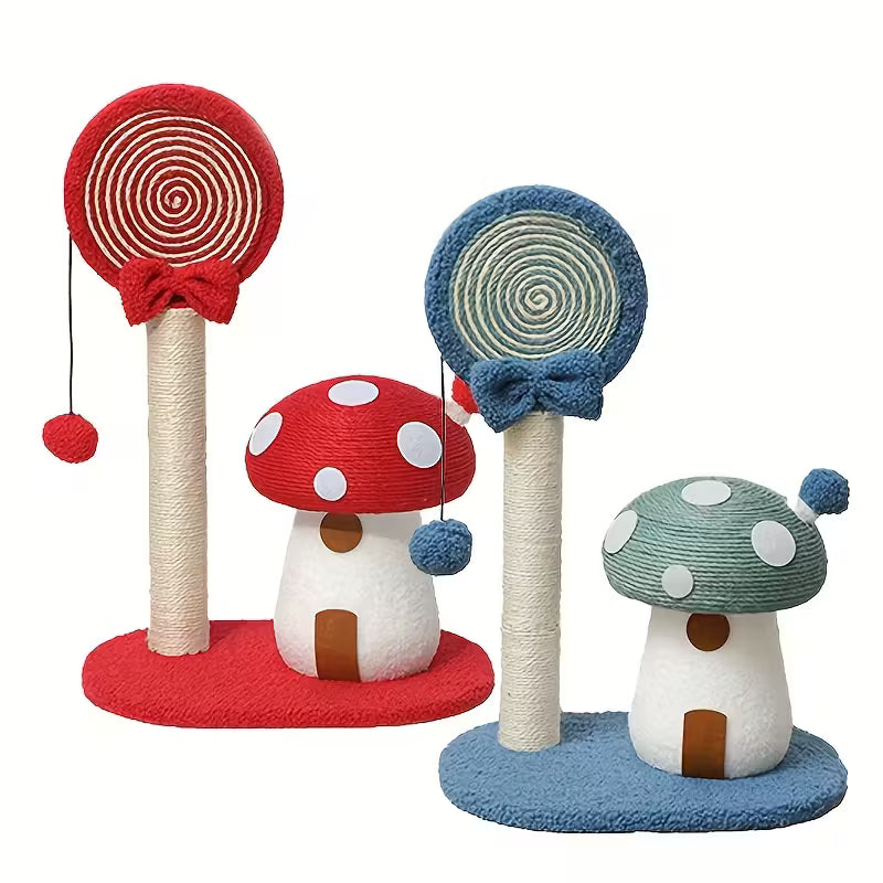 Mushroom Lollipop Cat Scratching Post