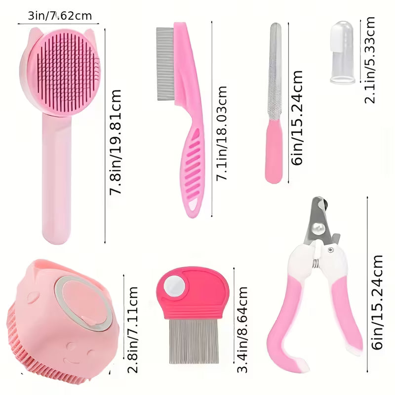 Essential Pet Care Set for Cats
