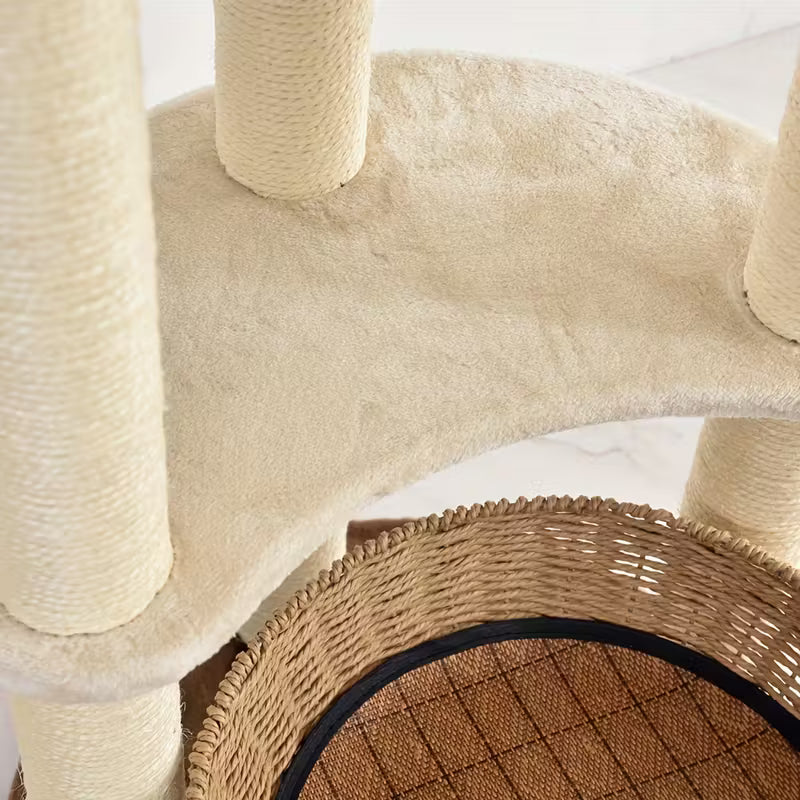 Luxury Modern Basket Cat Condo Tree Tower