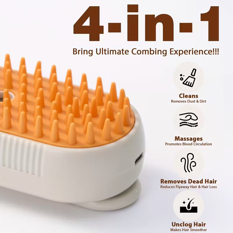 Pet Spritz Comb 3-In-1 Cat Steam Brush Assorted