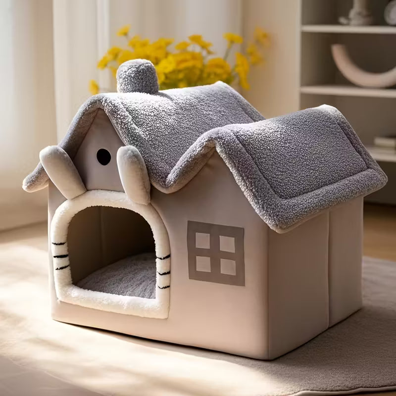 Cat House Cozy Pet Bed