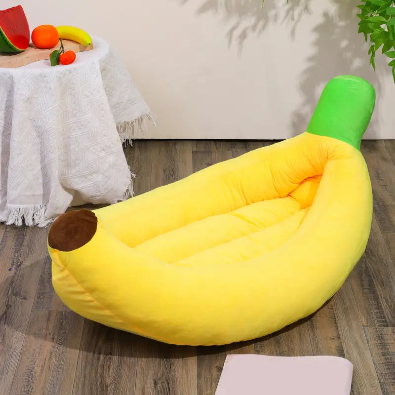 Yellow Banana Shaped Boat Pet Bed