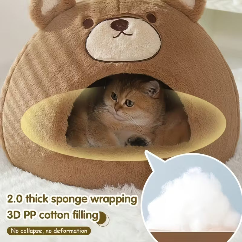 Bear Shaped Cat Bed
