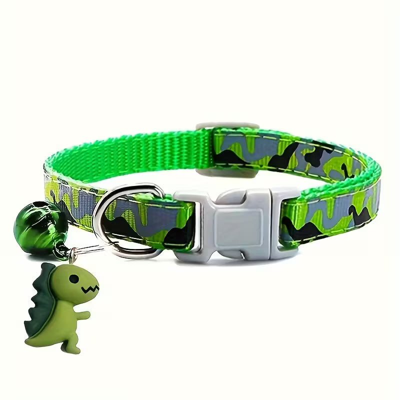Camo Print with Dino charm Pet Collar