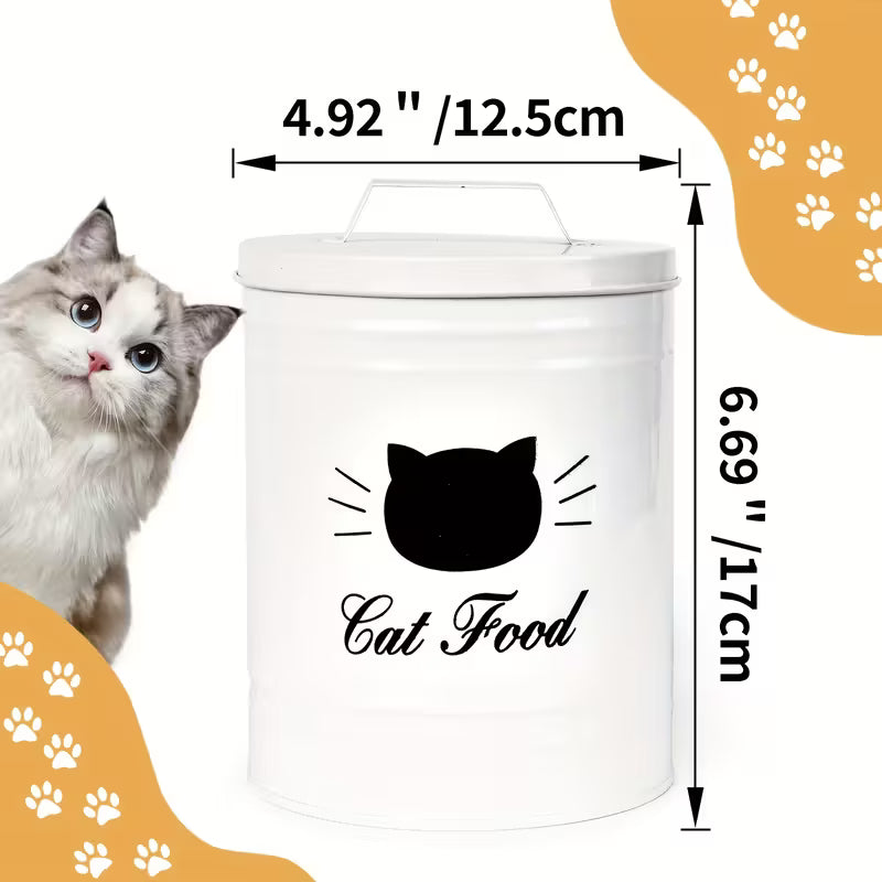 Metal Cat Food Storage Container