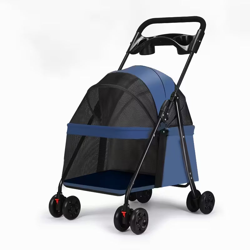 3-in-1 Premium Foldable Pet Stroller for Small Dogs & Cats