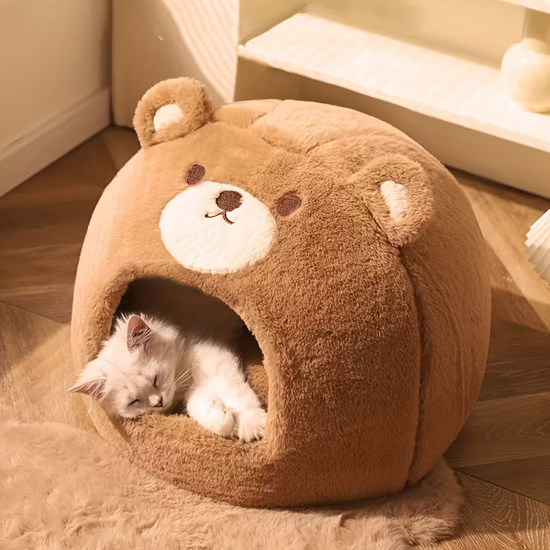 Bear Shaped Cat Bed