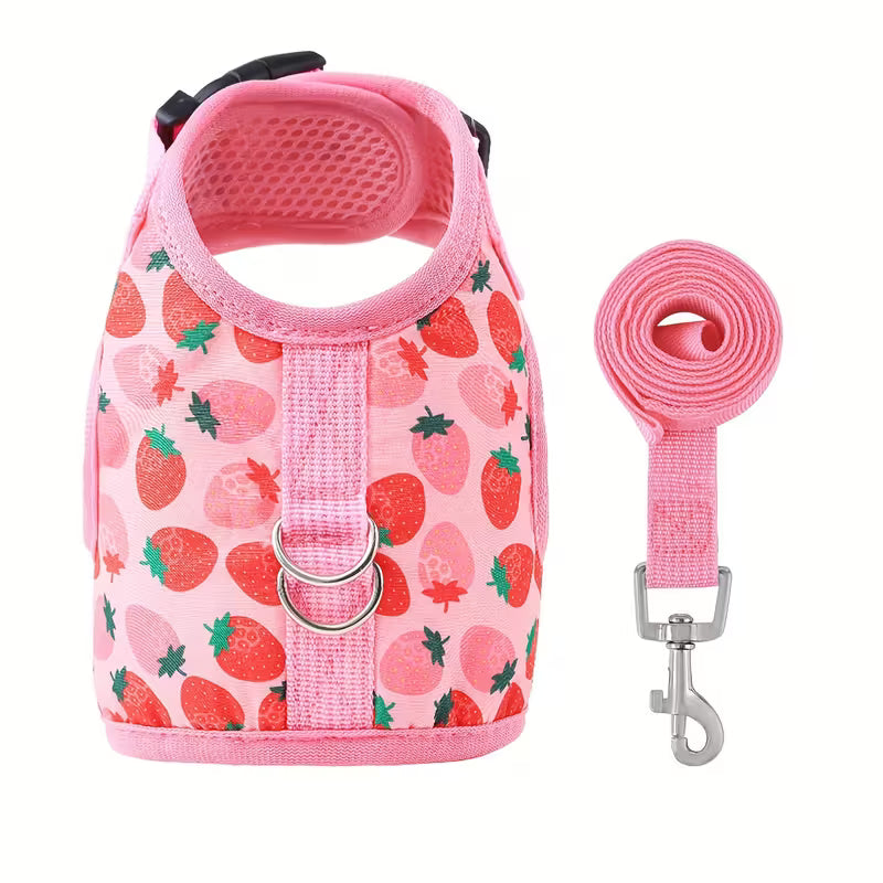 Soft Adjustable Cat Harness with Leash