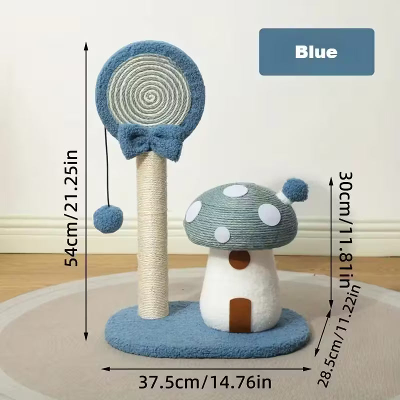 Mushroom Lollipop Cat Scratching Post