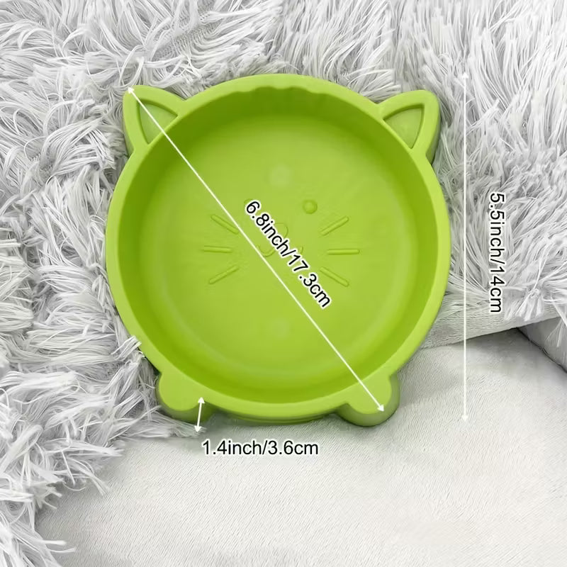 Colorful Plastic Cat Bowls Pack of 6