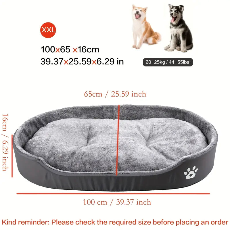 Oval Pet Bed with Enclosed Sides