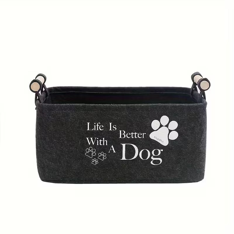 Dark Grey Storage Basket Pet Toy Box
