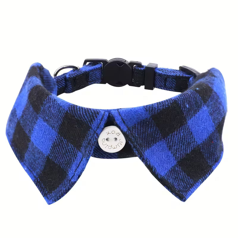 Plaid Check Pet Collar