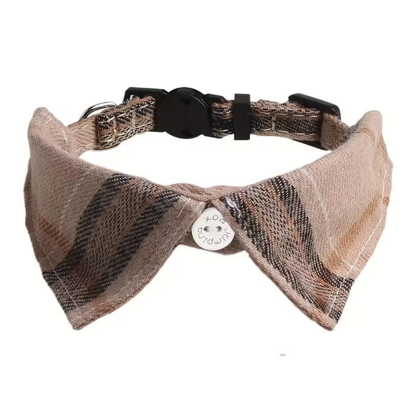 Plaid Check Pet Collar