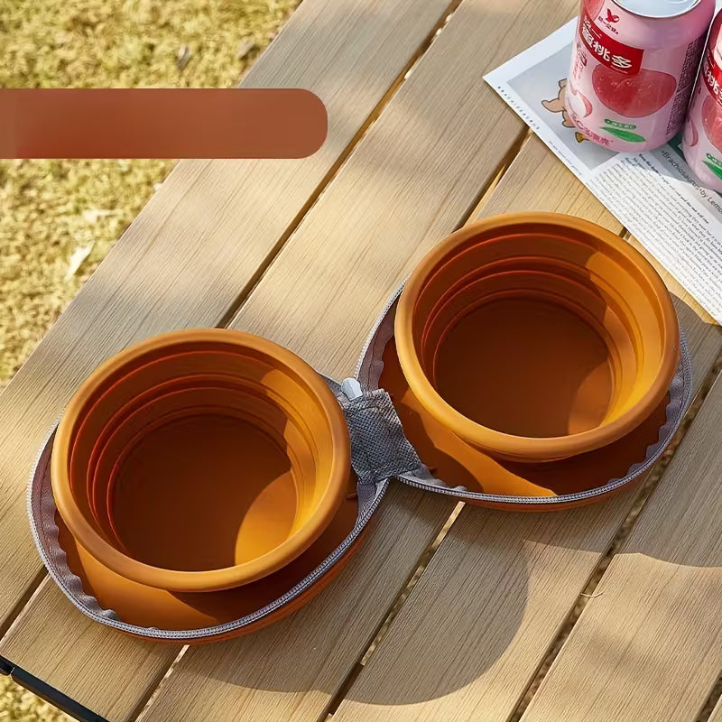 Pet Dog Travel Silicone Bowl