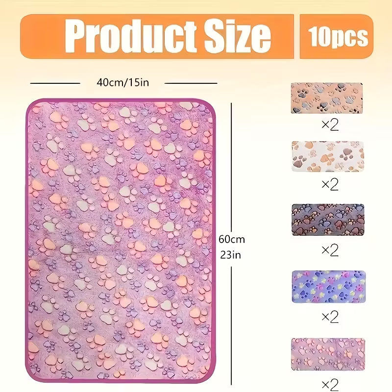 Soft Pet Blanket Set Pack of 10
