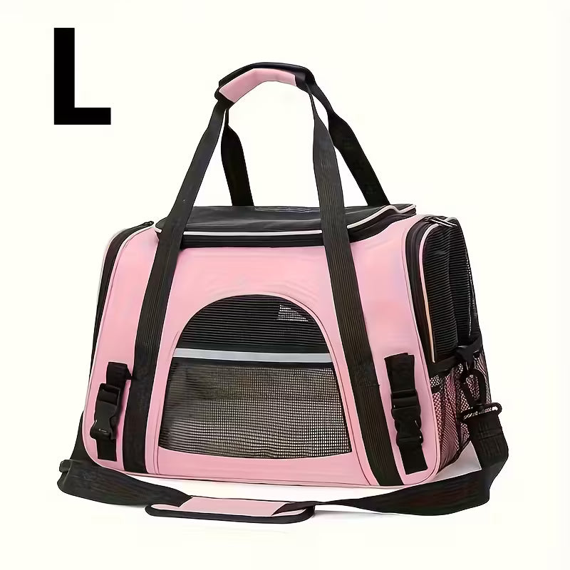 Portable Cat Carrier with Plush Mat