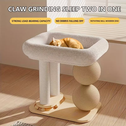 Large Modern Multi-Level Cat Tree with Heavy-Duty Base