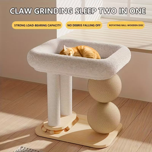 Large Modern Multi-Level Cat Tree with Heavy-Duty Base
