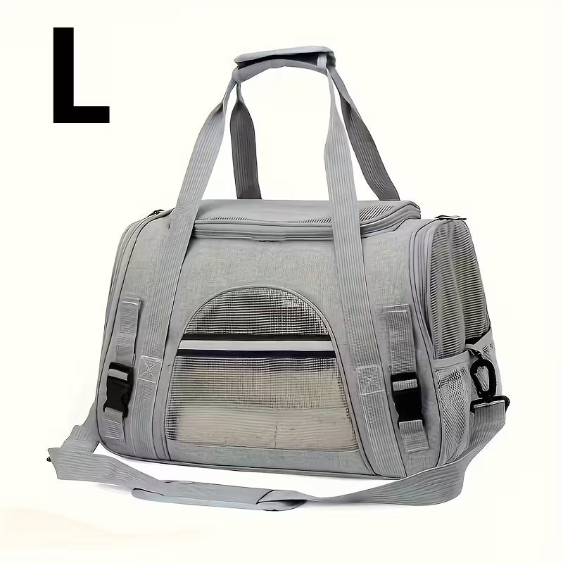 Portable Cat Carrier with Plush Mat