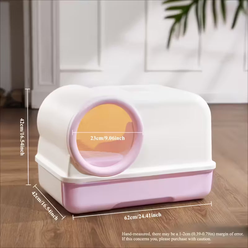 Enclosed Cat Litter Box with Corridor