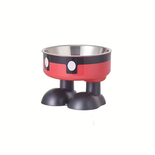 Stainless Steel Pet Bowl Mickey Mouse Legs