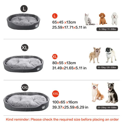 Oval Pet Bed with Enclosed Sides