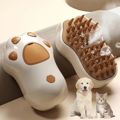 Pet Paw 3-in-1 Electric Pet Steam Brush