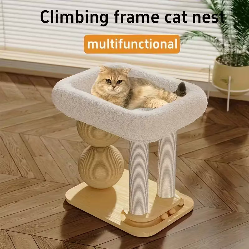 Large Modern Multi-Level Cat Tree with Heavy-Duty Base