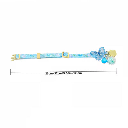 Pastel Floral & Butterfly Glow In The Dark Pet Collar
