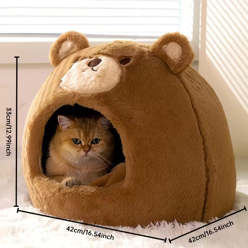 Bear Shaped Cat Bed