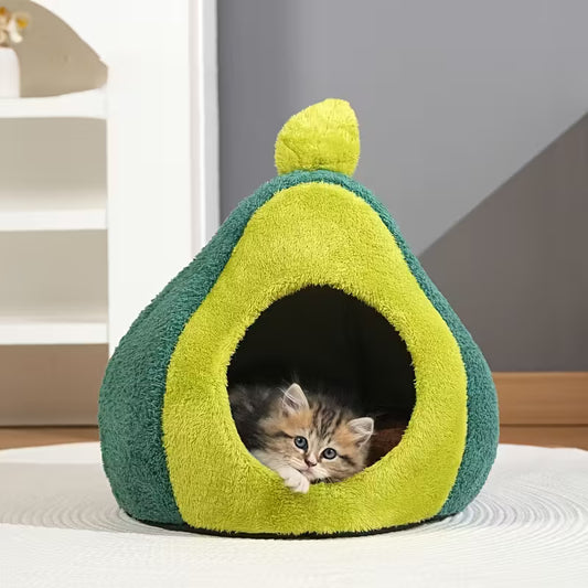 Avocado Shaped Cute Cat Cave Bed