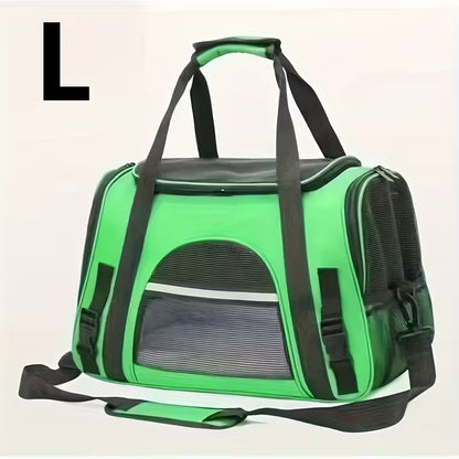 Portable Cat Carrier with Plush Mat