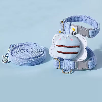 Cute Bee Cat Chest Harness and Leash Set
