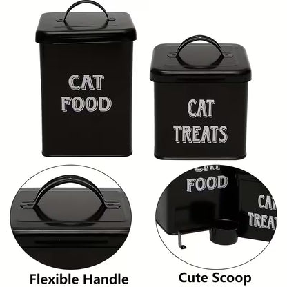 Cat Food Storage Container Set