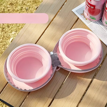 Pet Dog Travel Silicone Bowl