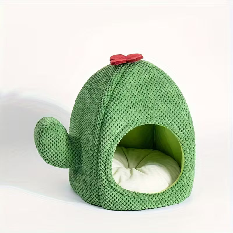 Cactus Plush Cat Bed