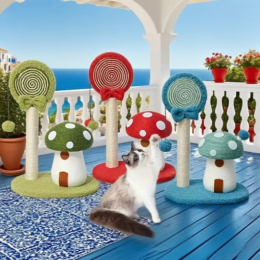 Mushroom Lollipop Cat Scratching Post
