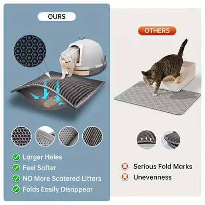 Double Layer Cat Litter Mat Anti-Slip