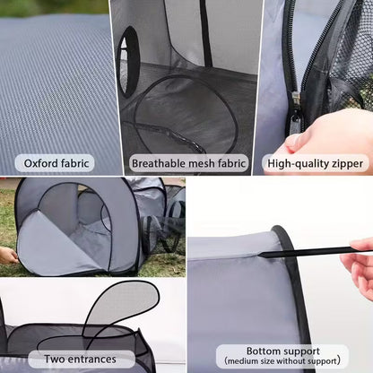 3-in-1 Cat Playpen with Encircling Tunnel