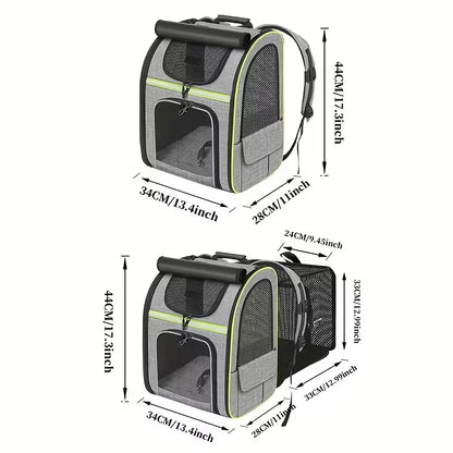 Expandable Cat & Small Dog Backpack Carrier