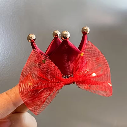 Cat Birthday Crown Hair Clip