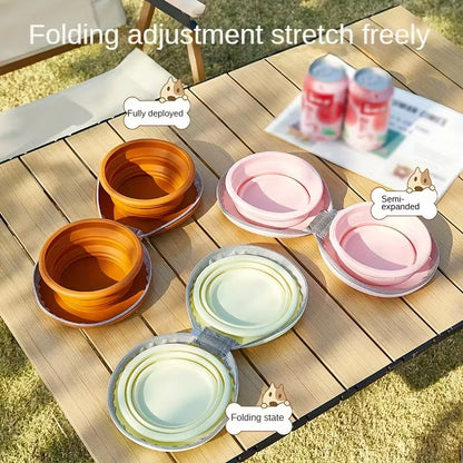 Pet Dog Travel Silicone Bowl