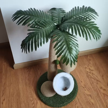 Cat Palm Tree Tower with Coconuts Scratch Posts
